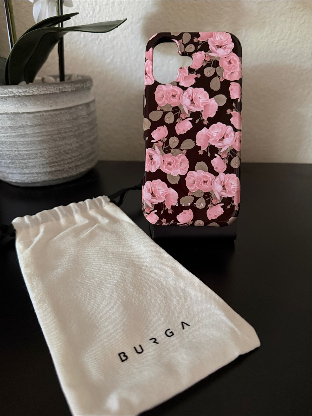 BURGA Pink Rose Floral iPhone 17 Case